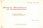 Book - Erik Satie - Heures Séculaires Et Instantanées (Piano)