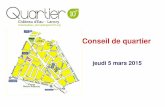 Les présentations du Conseil de Quartier parisien "Château d'Eau - Lancry" du 05 mars 2015
