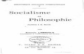 Antonio LABRIOLA - Socialisme et philosophie. Léttres a G. Sorel
