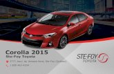 Toyota Corolla 2015 à Québec - Un véhicule écoénergétique