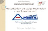 Présentation de Stage Technicien Chez Amec Export