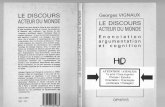 VIGNAUX Georges 1988 Le Discours Acteur Du Monde
