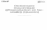 Quentin - Dictionnaire Maç - 1825