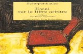 Schopenhauer, Arthur - Essai Sur Le Libre Arbitre