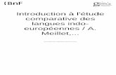 Introduction   l'©tude comparative des langues indo-europeennes -
