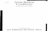 (L'Ordre Philosophique) Badiou-Conditions -Editions Du Seuil (1998)