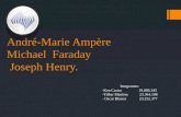 André-Marie Ampère, Michael Faraday, Joseph Henry Diapositivas