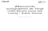 VERNE, Jules. Manuscrits Autographes de Vingt Mille Lieues Sous Les Mers