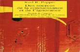 POPPER, Karl, Des Sources de La Connaissance Et de l'Ignorance (1960, Rivage)