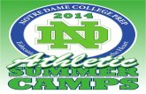 Notre Dame College Prep Summer Camps 2014 Brochure 2014 PDF