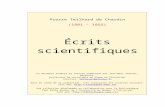 Teilhard de Chardin, -Ecrits_scientifiques