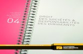 Les Cahiers Juridiques n 4 Droit Des Societes Et Responsabilite Des Dirigeants
