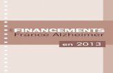 Les Financements France Alzheimer en 2013