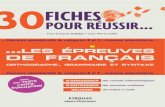30 Fiches Pour Reussir Les Epreuves de Francais