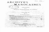 Archives Marocaines -Vol 3