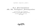 ALLIÈRES, Jacques - La formation de la langue française