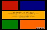 Lexique de termes techniques et scientifiques (Classement par thème)