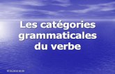 C3 Les catégories grammaticales du verbe