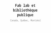 Fab lab et bibliothèque publique - Canada