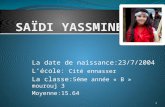 presentation Saidi yassmine