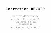 Devoir D5 L3 Grammaire