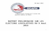 Rapport preleminaire elections legislative