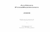 Archives Proudhoniennes 2009 (Bulletin annuel de la Société P.-J.Proudhon)