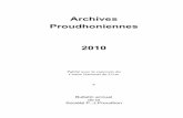 Archives Proudhoniennes 2010 (Bulletin annuel de la Société P.-J.Proudhon)