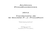 Archives Proudhoniennes 2012 (Bulletin annuel de la Société P.-J.Proudhon)