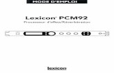 PCM92 Manual-French Original