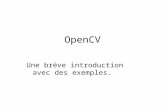 OpenCV Une brève introduction avec des exemples..