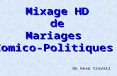Mixage HD de deMariages Comico-Politiques Comico-Politiques Du beau travail.