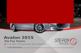 Toyota Avalon 2015 à Québec - Un véhicule écoénergétique