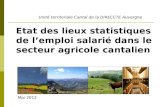 Etat des lieux statistiques de l’emploi salarié dans le secteur agricole cantalien