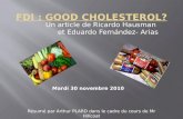 FDI : Good  Cholesterol ?