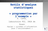 Outils d’analyse statistiques « programmation par l’exemple »