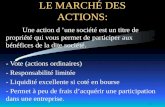 LE MARCHÉ DES ACTIONS: