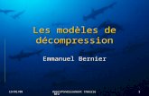 Les modèles de décompression