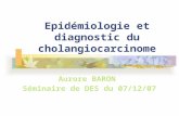 Epidémiologie et diagnostic du cholangiocarcinome