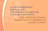 Le développement spirituel à la Commission Scolaire de la Beauce-Etchemin:
