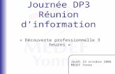 Journée DP3 Réunion d’information