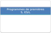 Programmes de premières S, ES/L