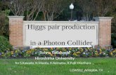 Higgs pair production  in a Photon Collider