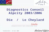 Diagnostics Conseil Alpcity 2003/2006 Die  /  Le Cheylard