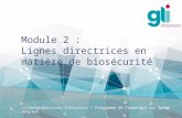 Module 2 :  Lignes directrices en matière de biosécurité