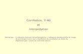 Corrélation, TI-80 et interprétation
