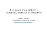 Les processus métiers : concepts, modèles et systèmes