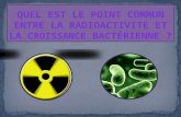 Quel est le point commun entre la radioactivité et la  croissance  bactérienne ?