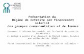 Document d’information produit par le Comité de retraite du RRFS-GCF