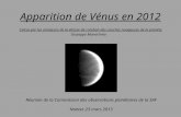 Apparition de Vénus en 2012